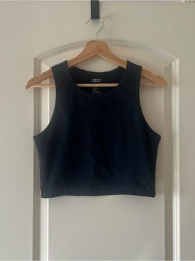 girlfriend collective Navy Cropped Tank